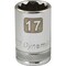 Dynamic 1/2" Drive, 17mm Metric Socket, 12 Points D015117 - alternate 10